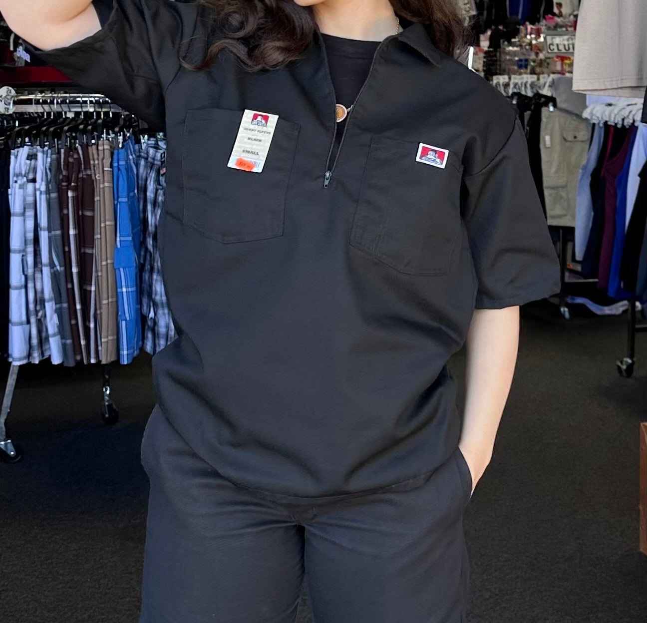 Ben Davis 1/2 Zip Short Sleeve Shirts