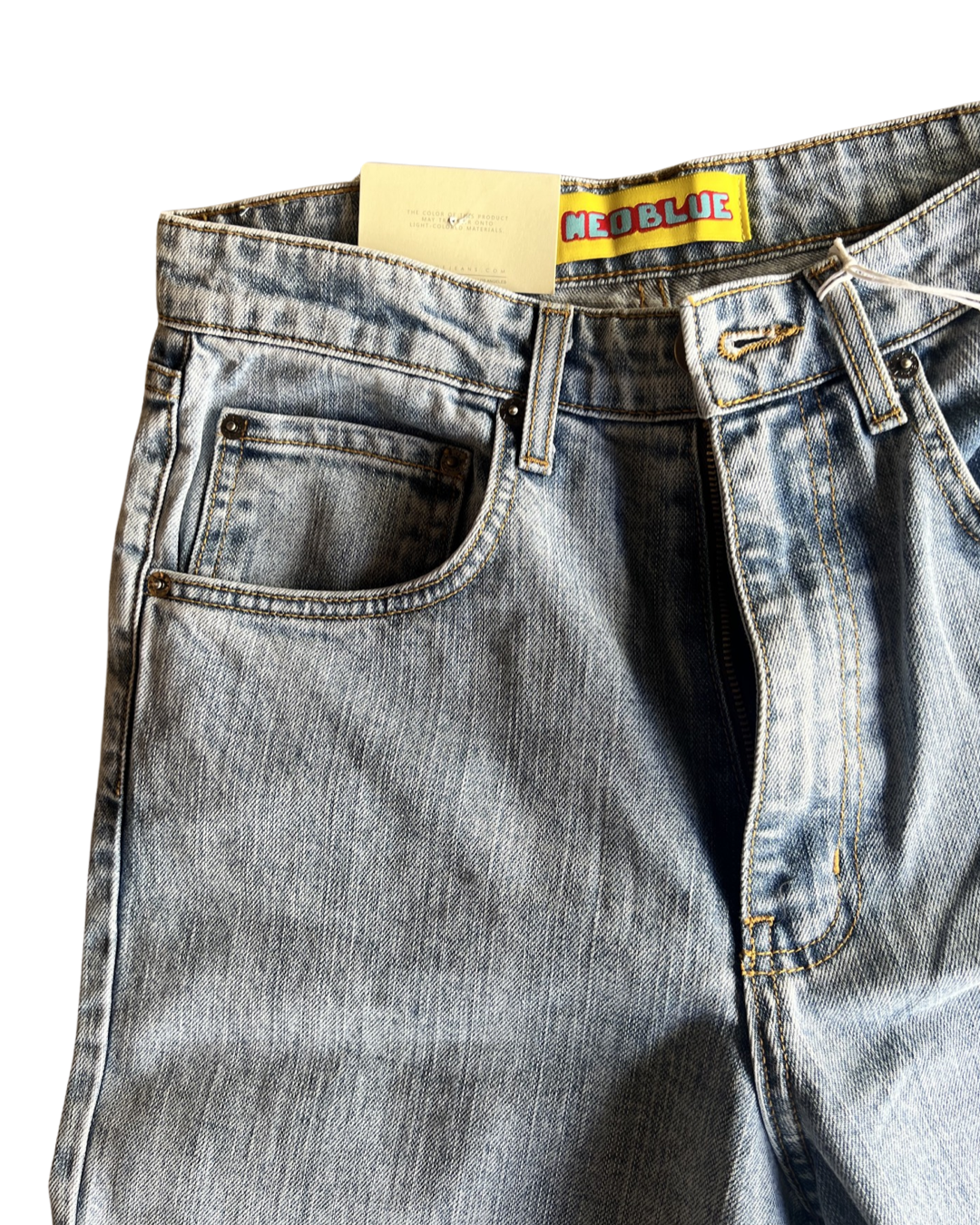 Neo Blue Straight Leg Oversized Denim