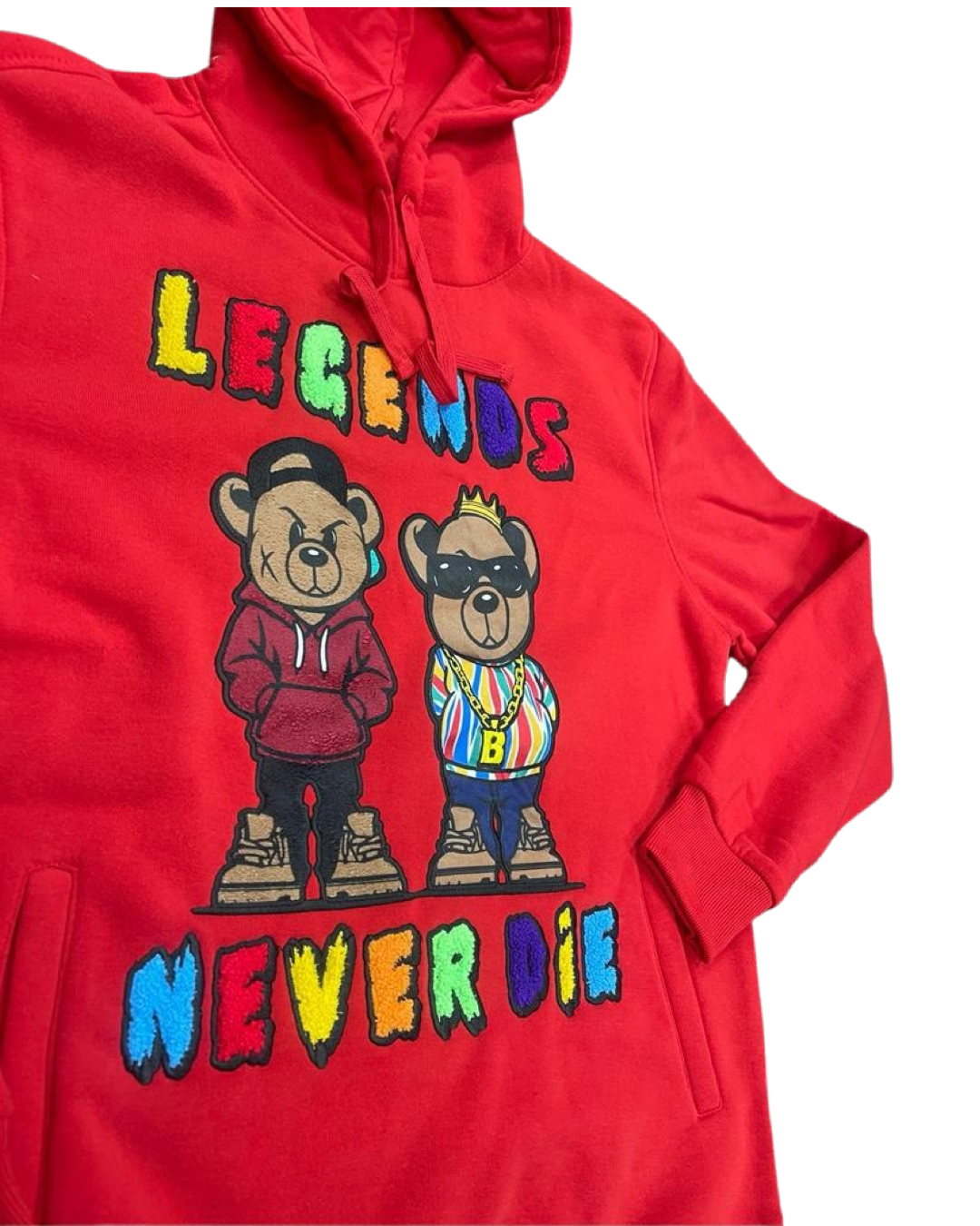 Embroider Teddy Bear Hoodie Sweater