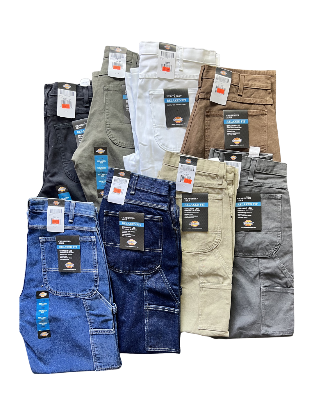 Dickies Carpenter Pants (Black D.Blue L.Blue Kahki)