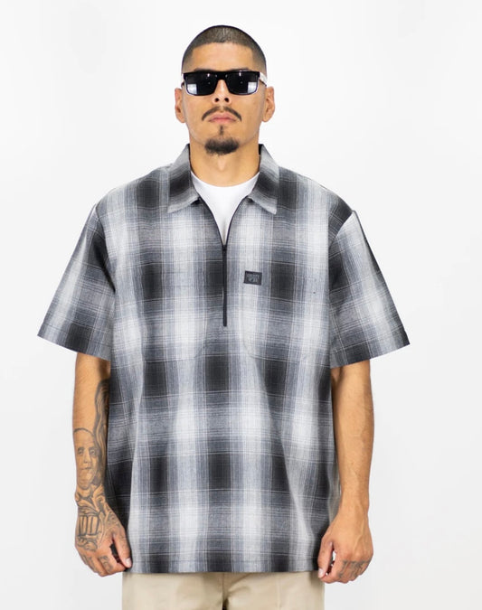 FB County Short Sleeve Checker Half  Zip Shirt