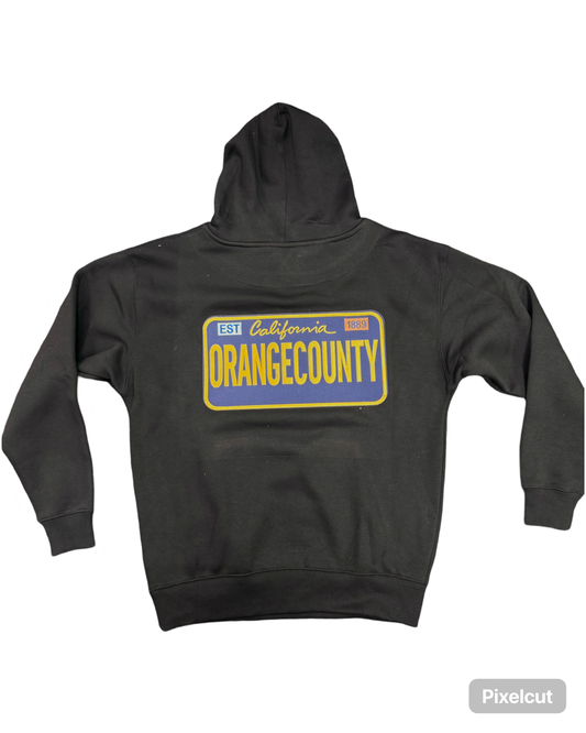 Orange County OC Embroidery Plate Pullover Hoodie